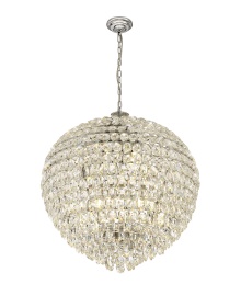 Coniston Polished Chrome Crystal Ceiling Lights Diyas Statement Crystal Fittings
